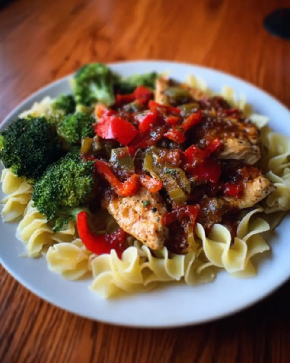 Spicy Garlic Chicken and Broccoli Noodle Bowls