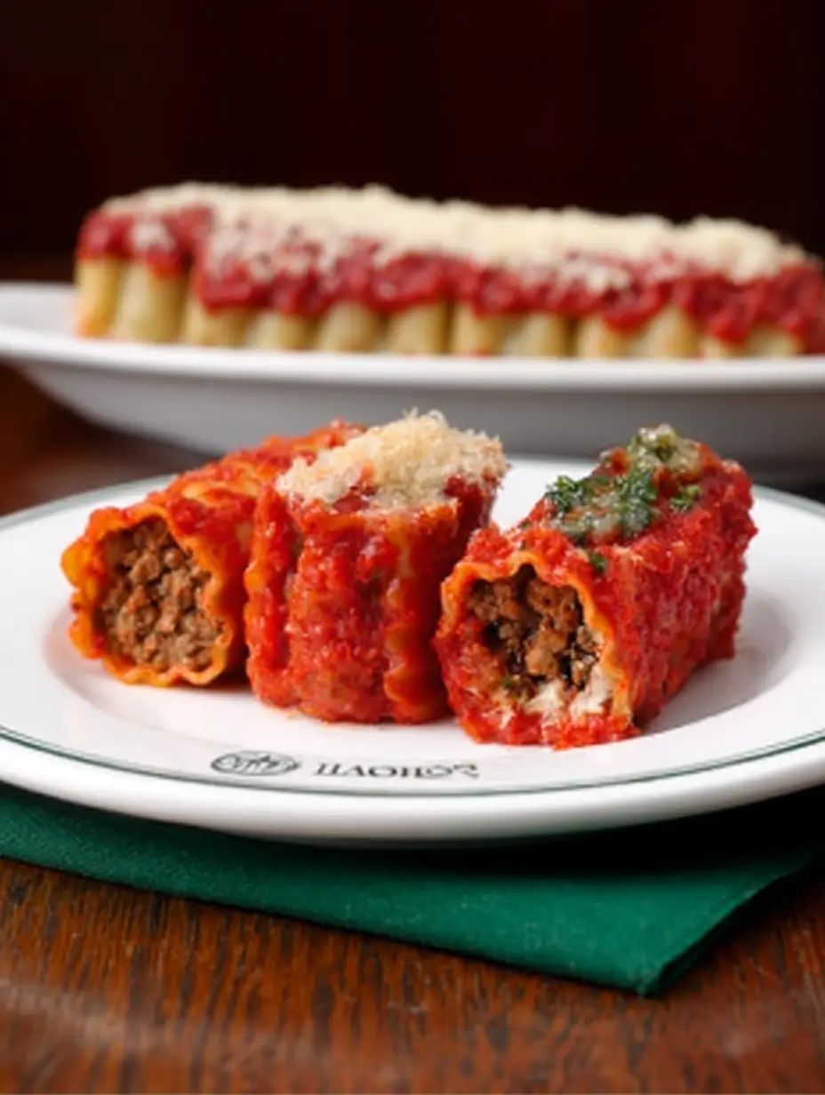 Stuffed Manicotti with Easy Meat Sauce