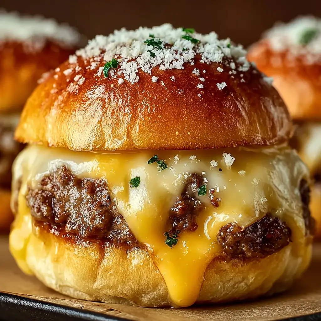 Garlic Parmesan Cheeseburger Bombs