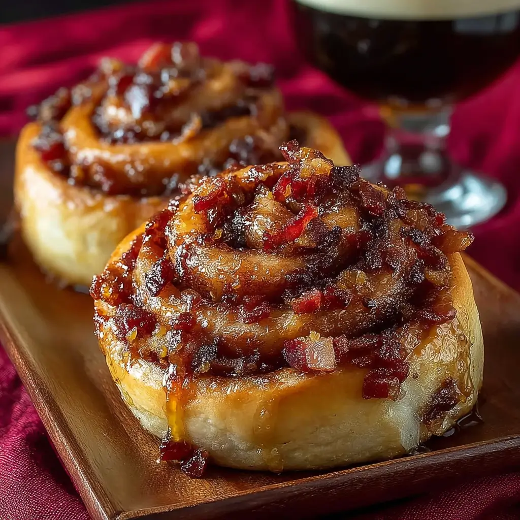 Maple Bacon Cinnamon Rolls