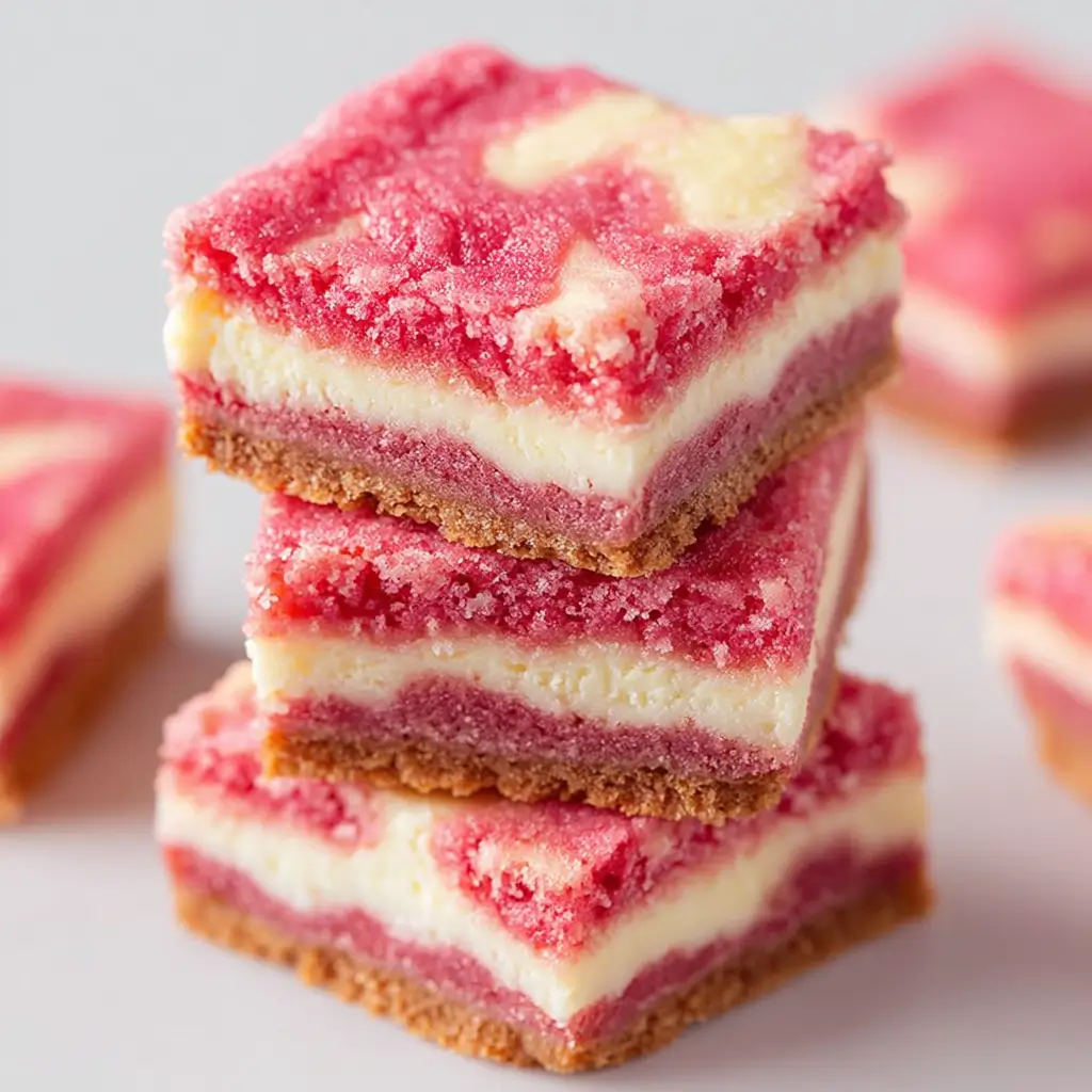 Strawberry White Chocolate Gooey Bars