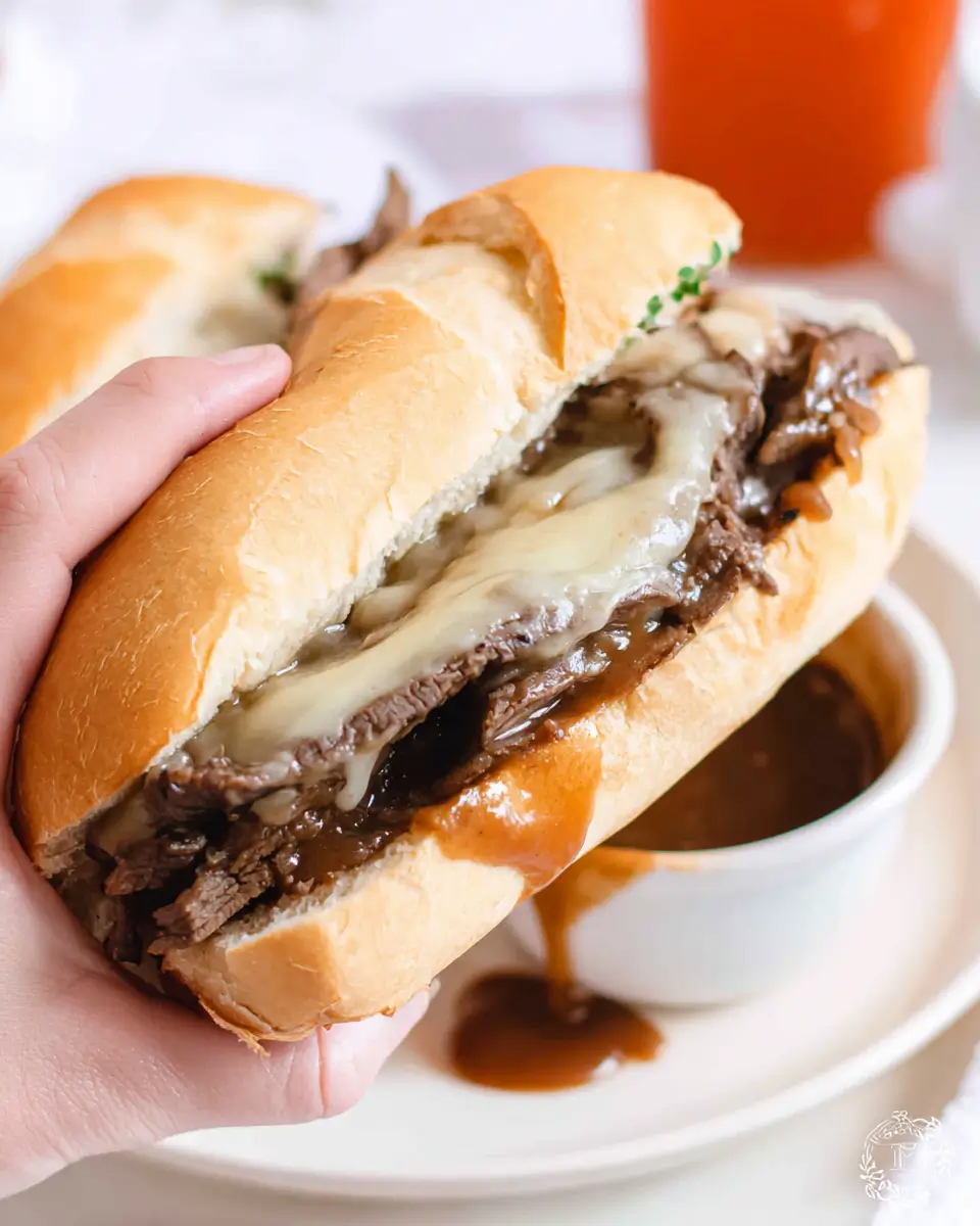 Crockpot French Dip Sandwiches