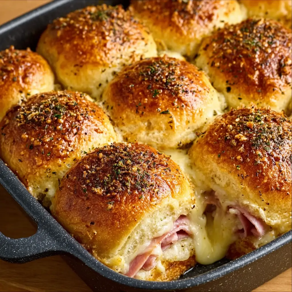 Baked Ham and Cheese Sliders
