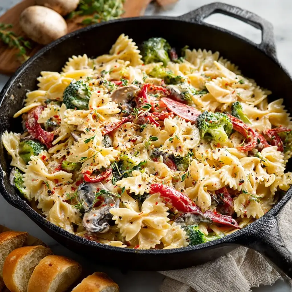 Vegan Pasta Primavera with Creamy Cashew Sauce: A Light and Flavorful Meal