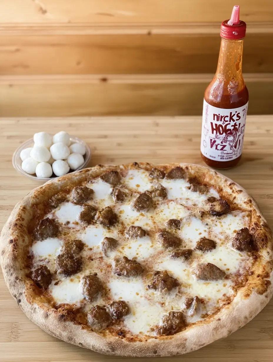 Hot Sausage Feta Honey Pizza