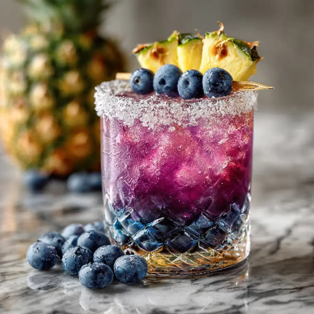 Blueberry Pineapple Tequila Sour