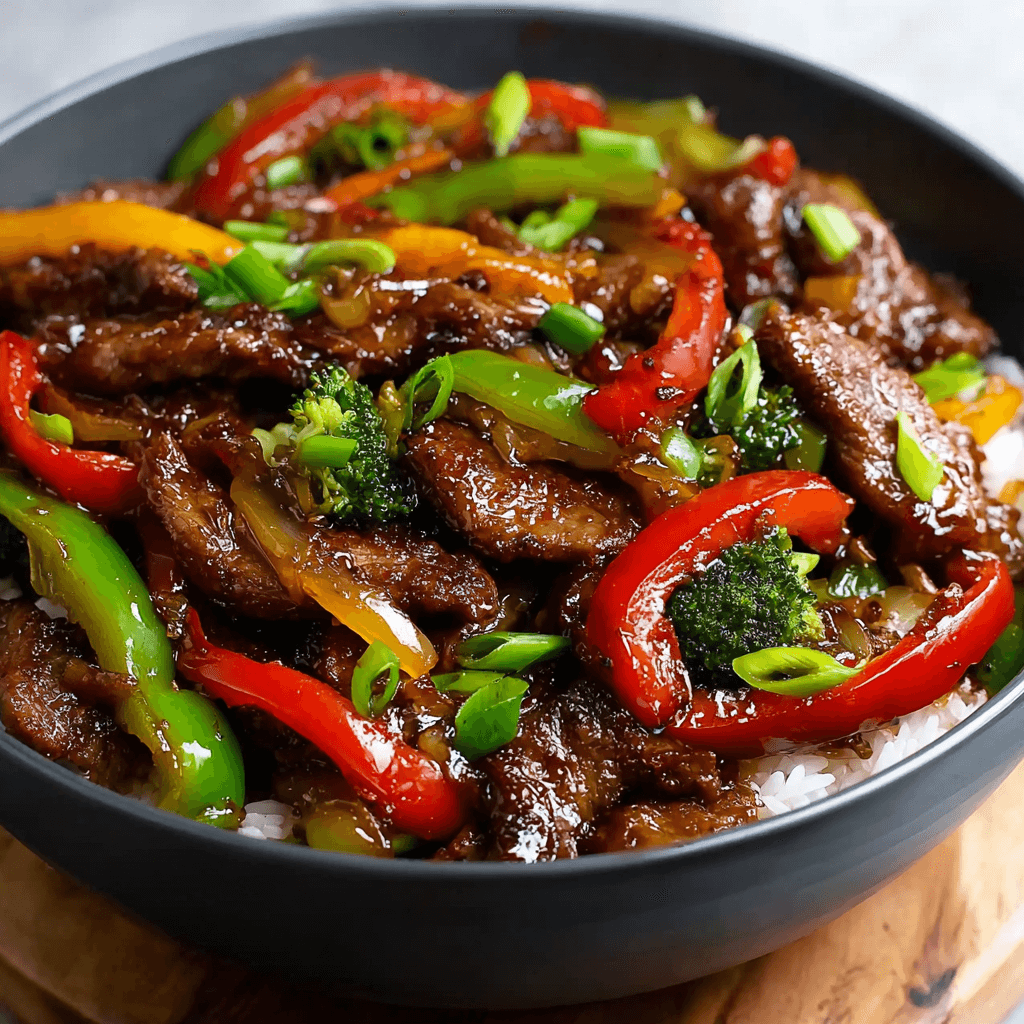 Black Pepper Beef Stir Fry