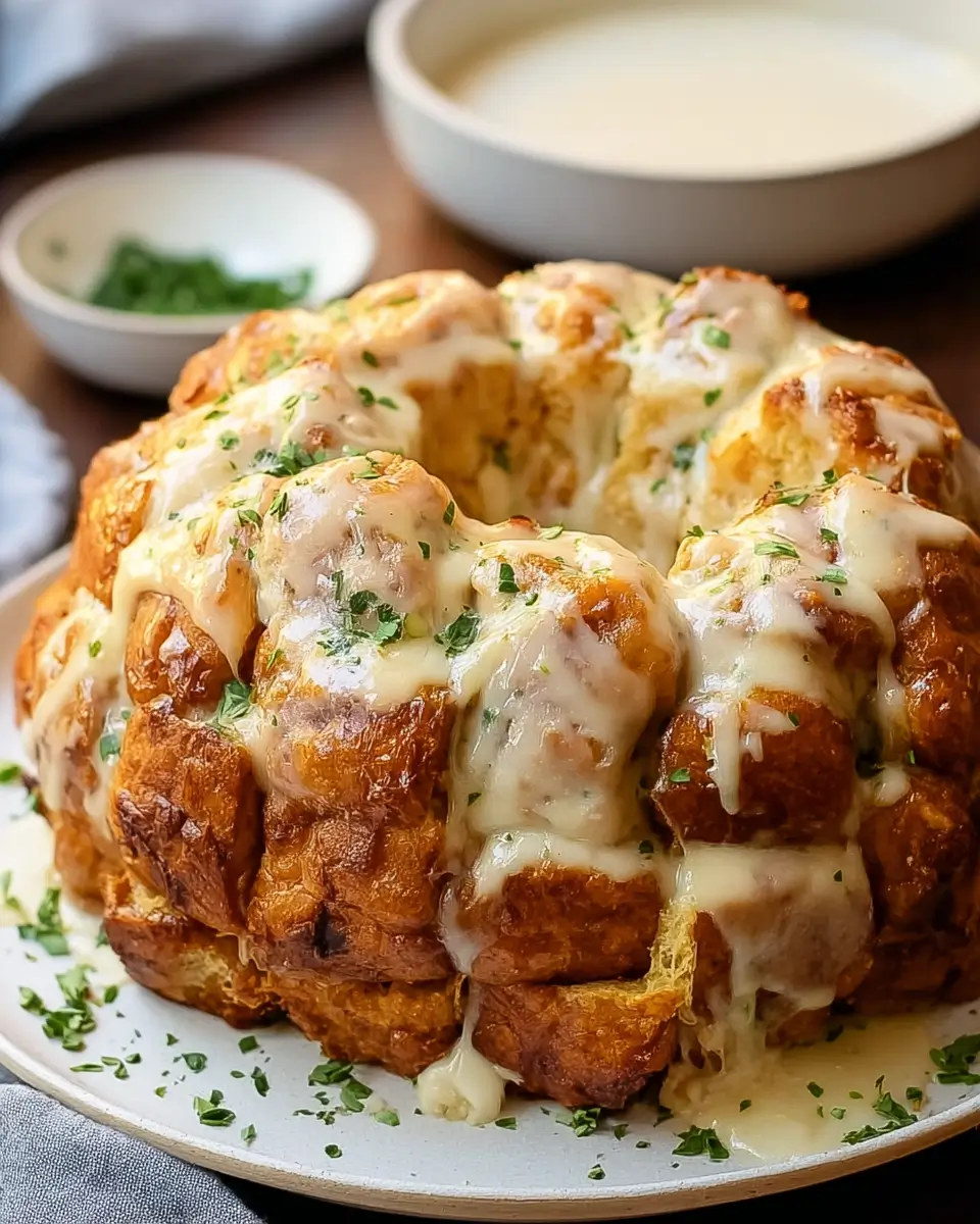 Chicken Alfredo Monkey Bread